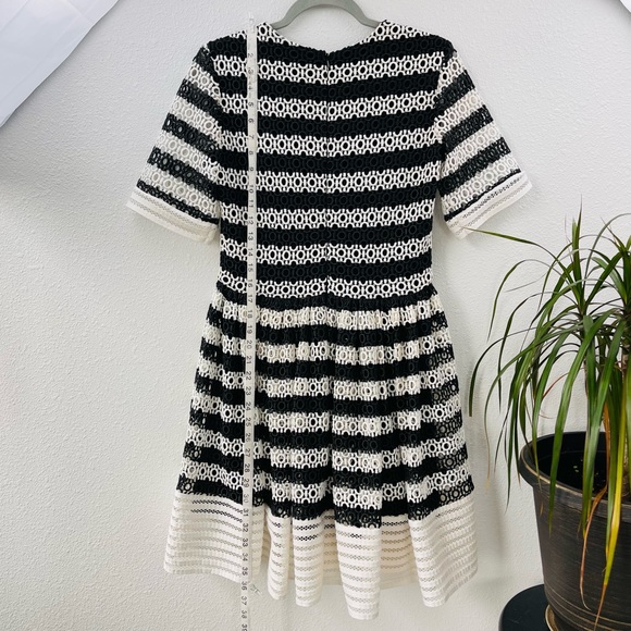 ALEXIS midi dress black white laced T-shirt dress bouffant prom formal casual - Picture 9 of 16